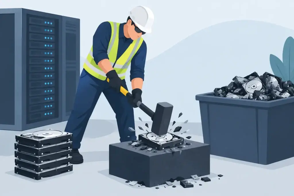 How to Crush Server Drives Safely On Site