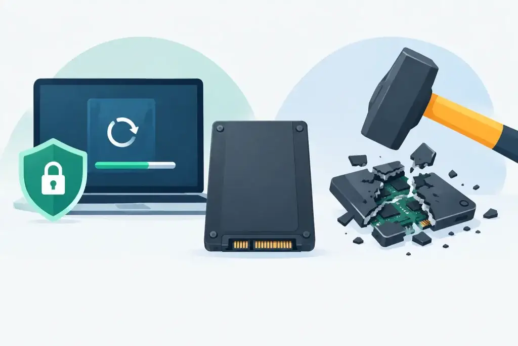 SSD Wiping Versus Destruction for Secure Disposal